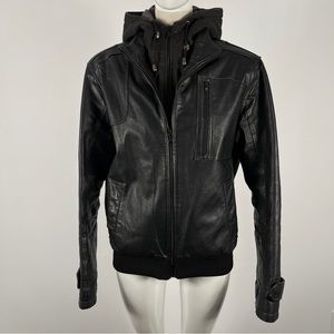 Danier leather thinsulate lined jacket hooded men size small